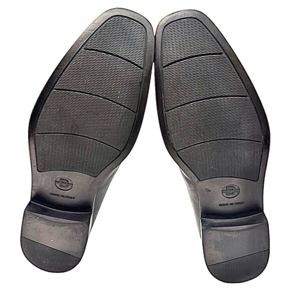 BROLETTO Men’s Black Loafers Slip-on Leather Rubber Sole Size 9 M ITALY Used - Picture 3 of 11